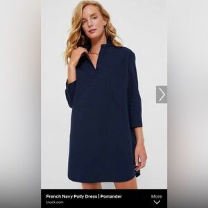 Pomander Place Tuckernuck French Navy Polly Dress Gently Worn
